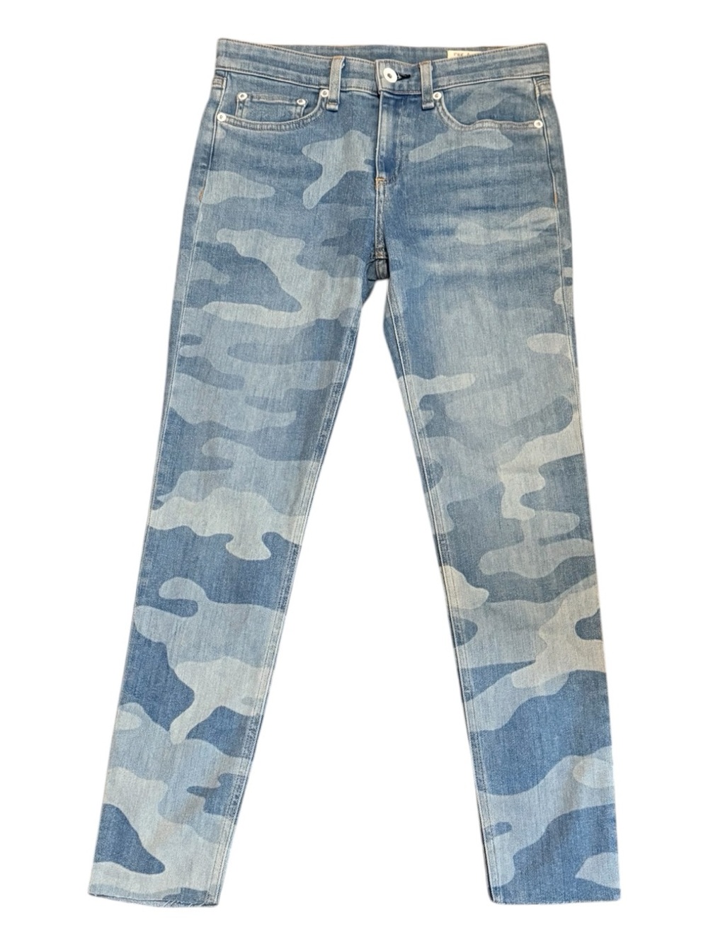 rag & bone Light Blue Camouflage Skinny Jeans